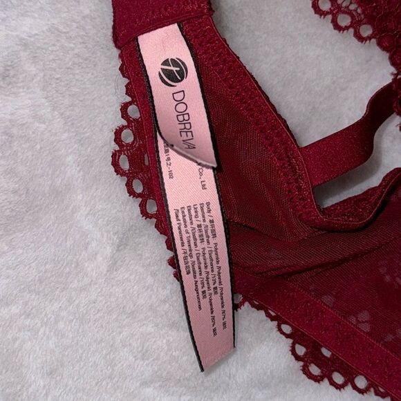 Dobreva Unlined Bra Womens Size 32D  Floral Lace Underwire Back Closure - Picture 9 of 10